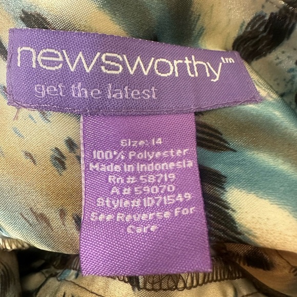 Blue and Black A-Line Skirt - Picture 3 of 3